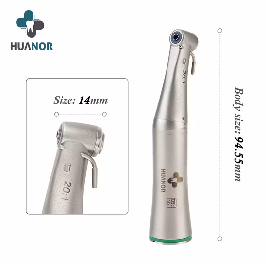 20: 1 E-Generator Implant Contra Angle Stainless Steel Dental Low Speed Handpiece NSK Implant Green Ring Angle E Type Connect