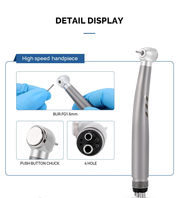 Azdent Dental Material High & Low Speed Surgical Handpiece Kit with LED