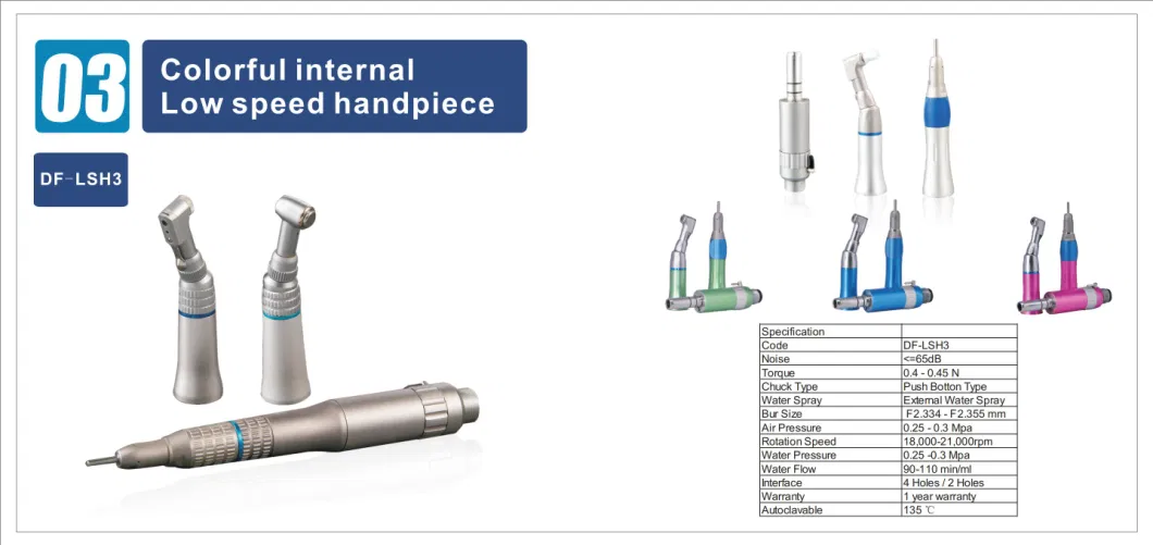 Electric 2/4 Holes Dental Low Speed Handpiece Kits