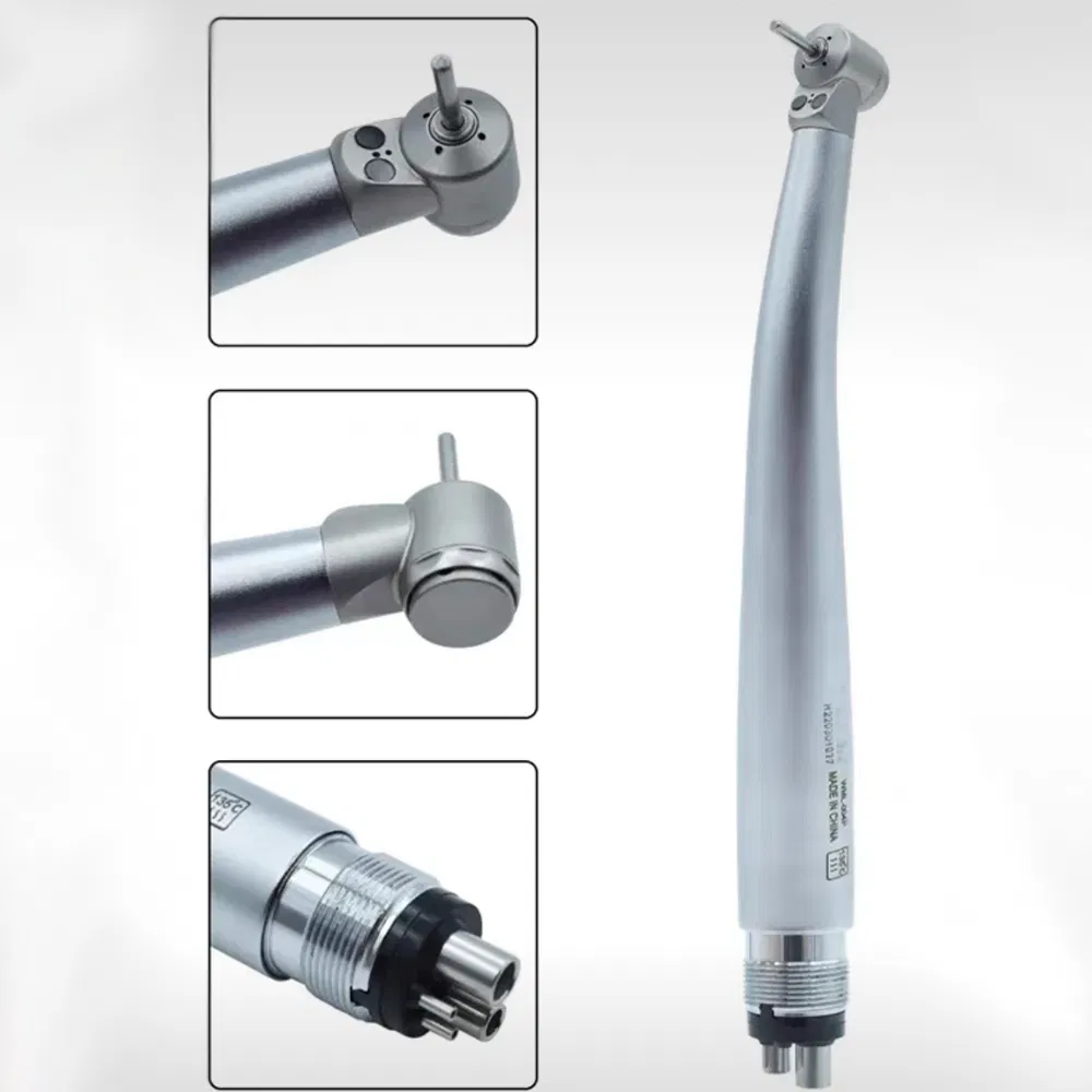 Dentalausrüstung Kinder Minikopf Hochgeschwindigkeitshandstück Turbine 2 Löcher 4 Löcher Einzelwasserspray LED Druckknopf Keramiklager